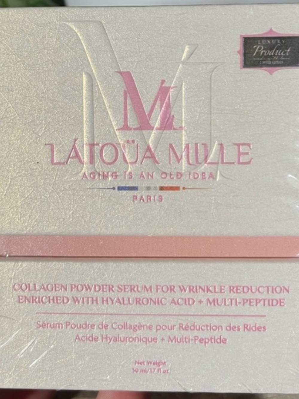 La Toua Mille Collagen Powder Serum with Hyaluronic Acid NEW/SEALED